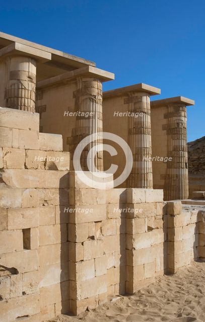 Colonnade acces, Djoser's complex, Saqqara, Egypt, Old Kingdom, 3rd Millennium (2003). Creator: Unknown.