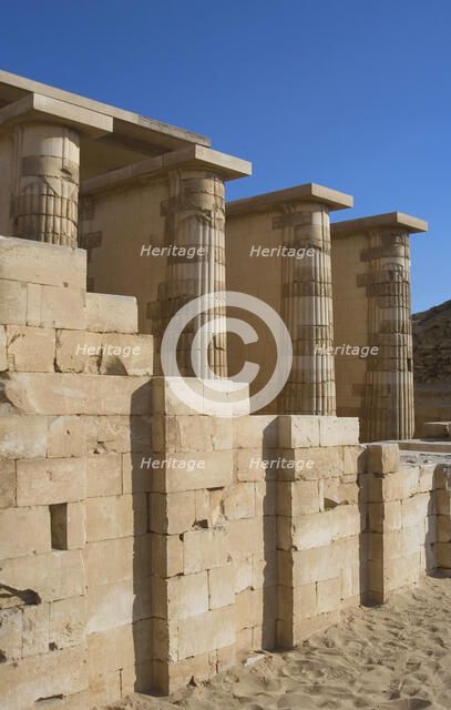 Colonnade acces, Djoser's complex, Saqqara, Egypt, Old Kingdom, 3rd Millennium (2003). Creator: Unknown.