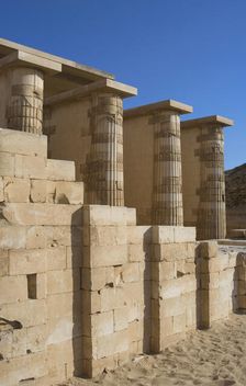 Colonnade acces, Djoser's complex, Saqqara, Egypt, Old Kingdom, 3rd Millennium (2003). Creator: Unknown
