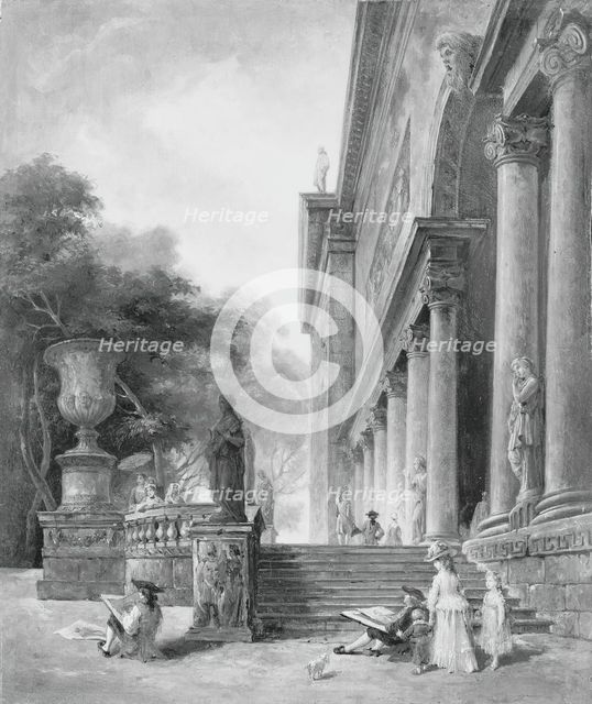 Colonnade and Gardens of the Medici Palace, after 1870. Creator: Hubert Robert.