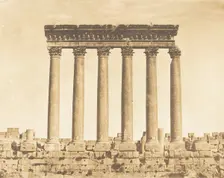 Colonnade du Temple du Soleil, à Baâlbek (Héliopolis), September 15, 1850. Creator: Maxime du Camp