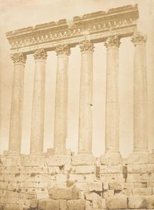 Colonnade du Temple du Soleil, à Baâlbek (Héliopolis), September 1850. Creator: Maxime du Camp