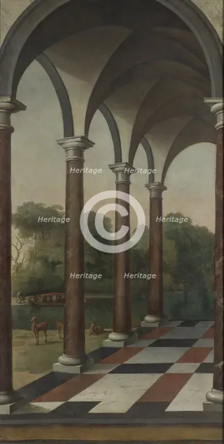 Colonnade giving onto a Park, 1660-1673. Creator: Barent Fabritius.