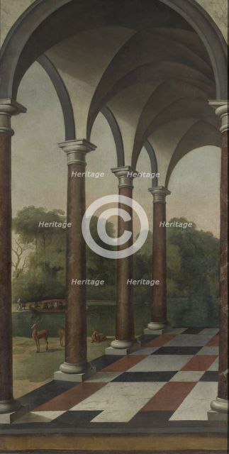 Colonnade giving onto a Park, 1660-1673. Creator: Barent Fabritius.
