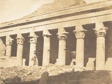 Colonnade latérale de la cour du Temple d'Isis, à Philae, April 1850. Creator: Maxime du Camp