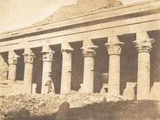 Colonnade latérale de la cour du Temple d'Isis, à Philae, April 1850. Creator: Maxime du Camp