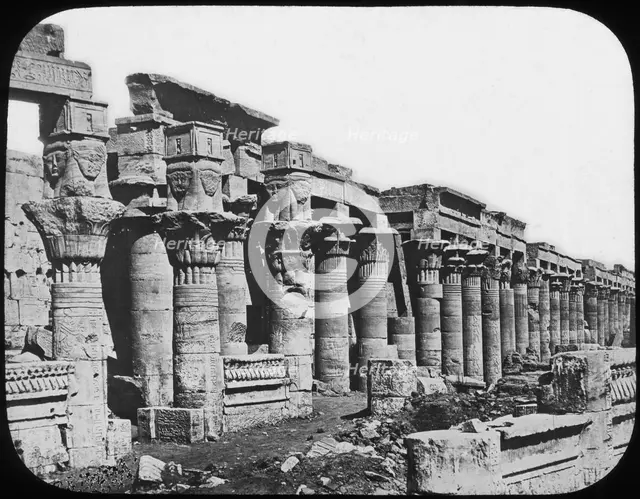 Colonnade, Philae Temple, Egypt, c1890. Artist: Newton & Co