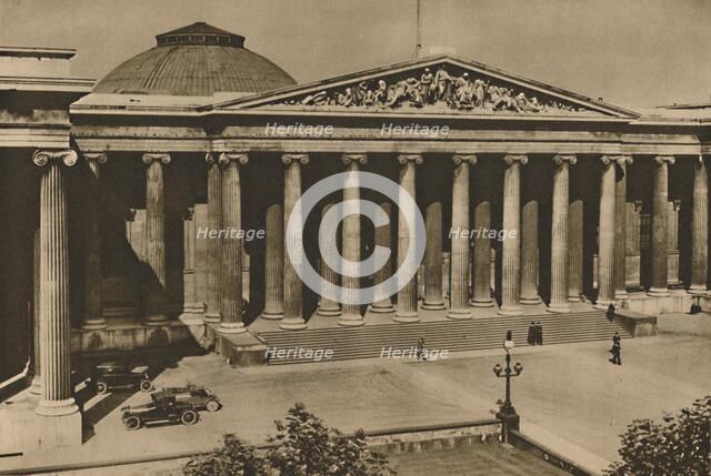 'Colonnaded Front of the British Museum on the Site of the Old Montague House', c1935. Creator: Donald McLeish.