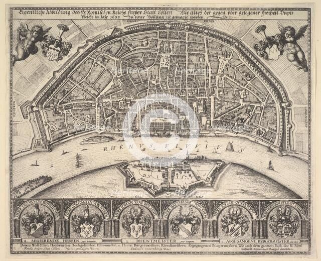 Cologne and Deutz, 1635. Creator: Wenceslaus Hollar.