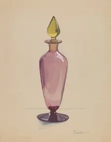Cologne Bottle, 1935/1942. Creator: Elizabeth Dimling