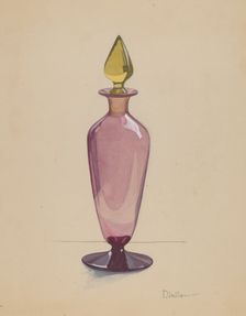 Cologne Bottle, 1935/1942. Creator: Elizabeth Dimling