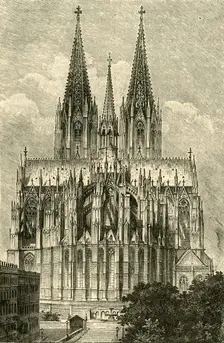 Cologne Cathedral, from the East 1890. Creator: Unknown