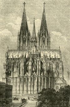 Cologne Cathedral, from the East 1890. Creator: Unknown