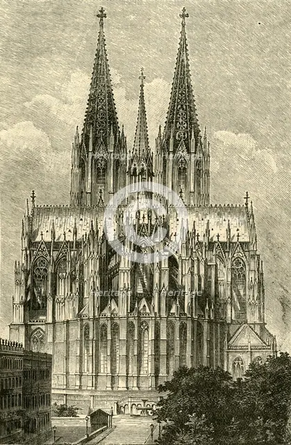 'Cologne Cathedral, from the East', 1890.   Creator: Unknown.