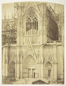 Cologne Cathedral, South Transept, 1854, printed 1854. Creators: Bisson Frères, Louis-Auguste Bisson, Auguste-Rosalie Bisson