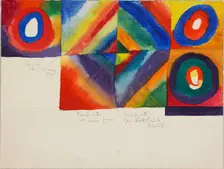 Color Studies with Information on the Technique of Painting, 1913. Creator: Kandinsky, Wassily Vasilyevich (1866-1944)