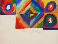 Color Studies with Information on the Technique of Painting, 1913. Creator: Kandinsky, Wassily Vasilyevich (1866-1944)