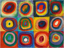 Color Study. Squares with Concentric Circles, 1913. Creator: Kandinsky, Wassily Vasilyevich (1866-1944)