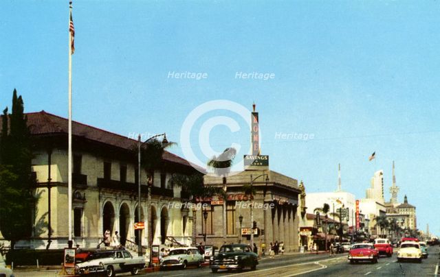 Colorado Street, Pasadena, California, USA, 1956. Artist: Unknown