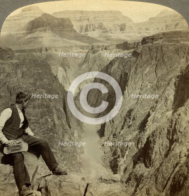 Colorado River, Grand Canyon, Arizona, USA.Artist: Underwood & Underwood