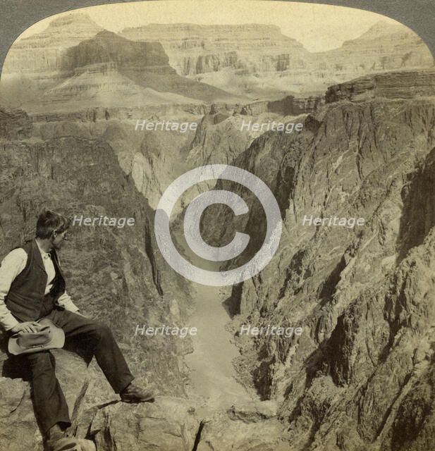 Colorado River, Grand Canyon, Arizona, USA.Artist: Underwood & Underwood