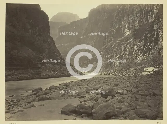 Colorado River, Mouth of Kanab Wash, Looking West, 1872. Creator: William H. Bell.