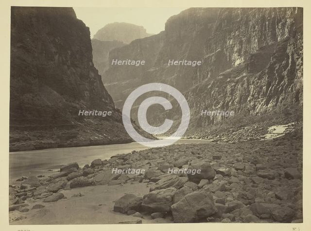 Colorado River, Mouth of Kanab Wash, Looking West, 1872. Creator: William H. Bell.