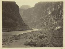 Colorado River, Mouth of Kanab Wash, Looking West, 1872. Creator: William H. Bell