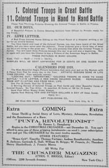 Colored troops in great battle; Colored troops in hand to hand battle;, 1918-1922. Creator: Unknown