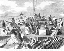 Colored emigrants seeking homes in the North, 1867. Creator: William Ludwell Sheppard