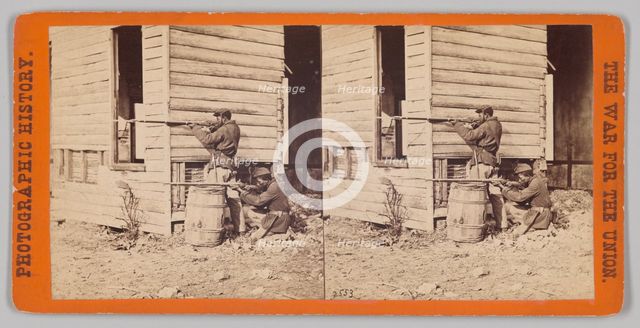 'Colored Pickets on Duty Near Dutch Gap', 1864. Creator: E. & H.T. Anthony.