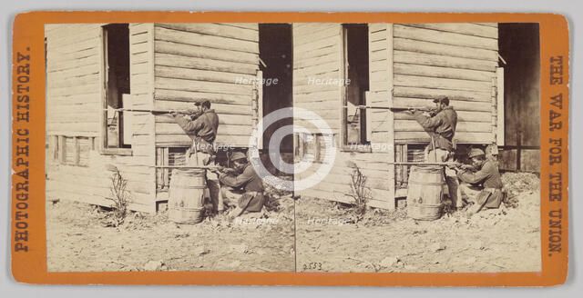 'Colored Pickets on Duty Near Dutch Gap', 1864. Creator: E. & H.T. Anthony.