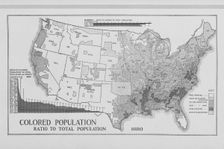 Colored population ratio to total population 1880, 1897. Creator: Unknown