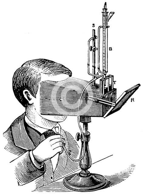 Colorimeter, after a design by Labilliardiere with modifications by Salleron, 1871. Creator: Unknown.