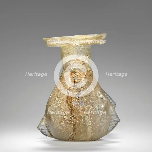 Colorless Sprinkler Flask with pinched decoration, 3rd-4th century A.D. Creator: Unknown.