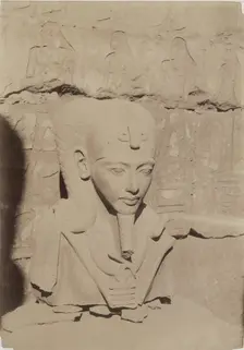 Colossal Head at Karnak, 1890. Creator: Anon