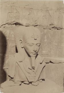 Colossal Head at Karnak, 1890. Creator: Anon