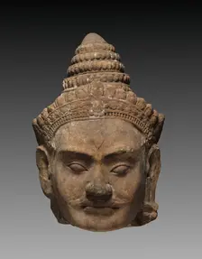 Colossal Head of a Deva, c. 1200. Creator: Unknown