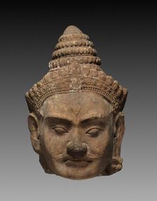 Colossal Head of a Deva, c. 1200. Creator: Unknown