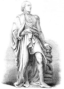 Colossal statue of Lord Collingwood, at Newcastle-upon-Tyne, 1845. Creator: Unknown
