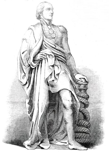 Colossal statue of Lord Collingwood, at Newcastle-upon-Tyne, 1845. Creator: Unknown.