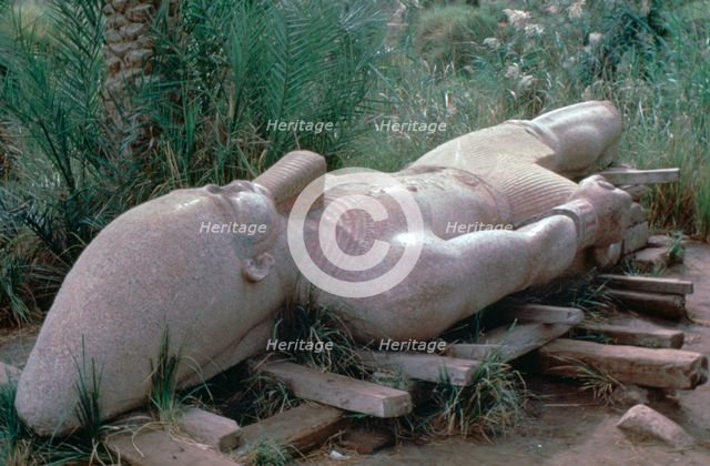 Colossal statue of Rameses I in situ, Memphis, Egypt, 13th century BC. Artist: Unknown