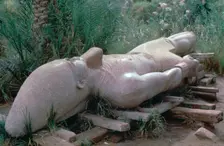 Colossal statue of Rameses I in situ, Memphis, Egypt, 13th century BC