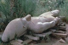 Colossal statue of Rameses I in situ, Memphis, Egypt, 13th century BC