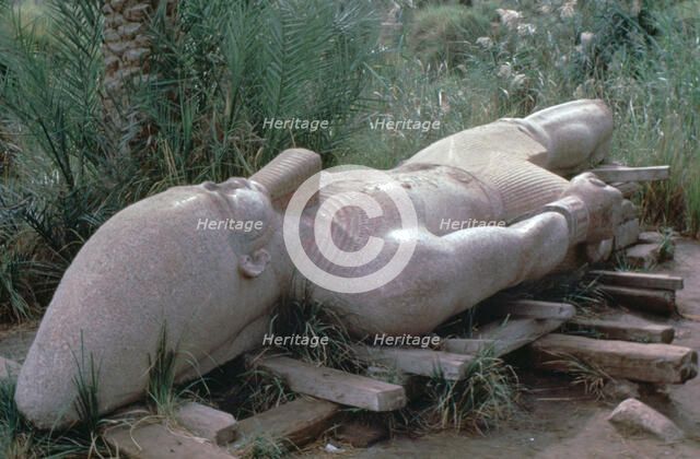 Colossal statue of Rameses I in situ, Memphis, Egypt, 13th century BC. Artist: Unknown