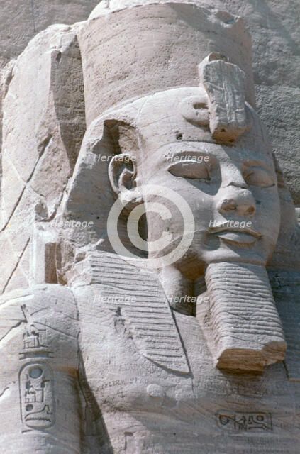 Colossal statue of Rameses II, Temple of Abu Simbel, Egypt, 13th century BC. Artist: Unknown