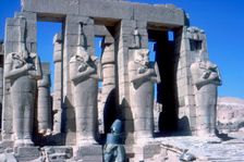 Colossal statues of Rameses II, The Ramesseum, Temple of Rameses II, Luxor, Egypt, c1300 BC