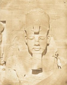 Colosse médial du Spéos d'Phré, à Abousembil, March 29, 1850. Creator: Maxime du Camp