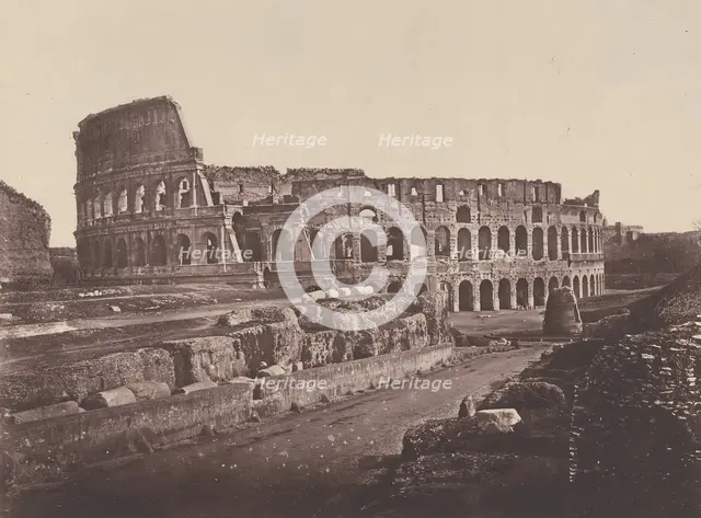 Colosseo (Anfiteatro di Flavio), 1848-52. Creator: Eugène Constant.