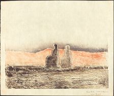 Colosses de Memnon (Thebes), 1911. Creator: Pierre Roche